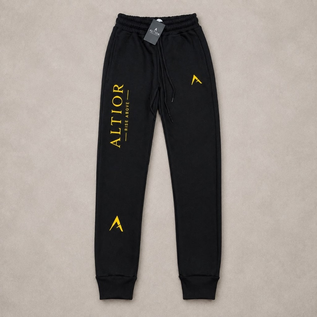 ALTIOR Ascend Track Pants — ASCEND Sovereign Set (Black with gold detailing)