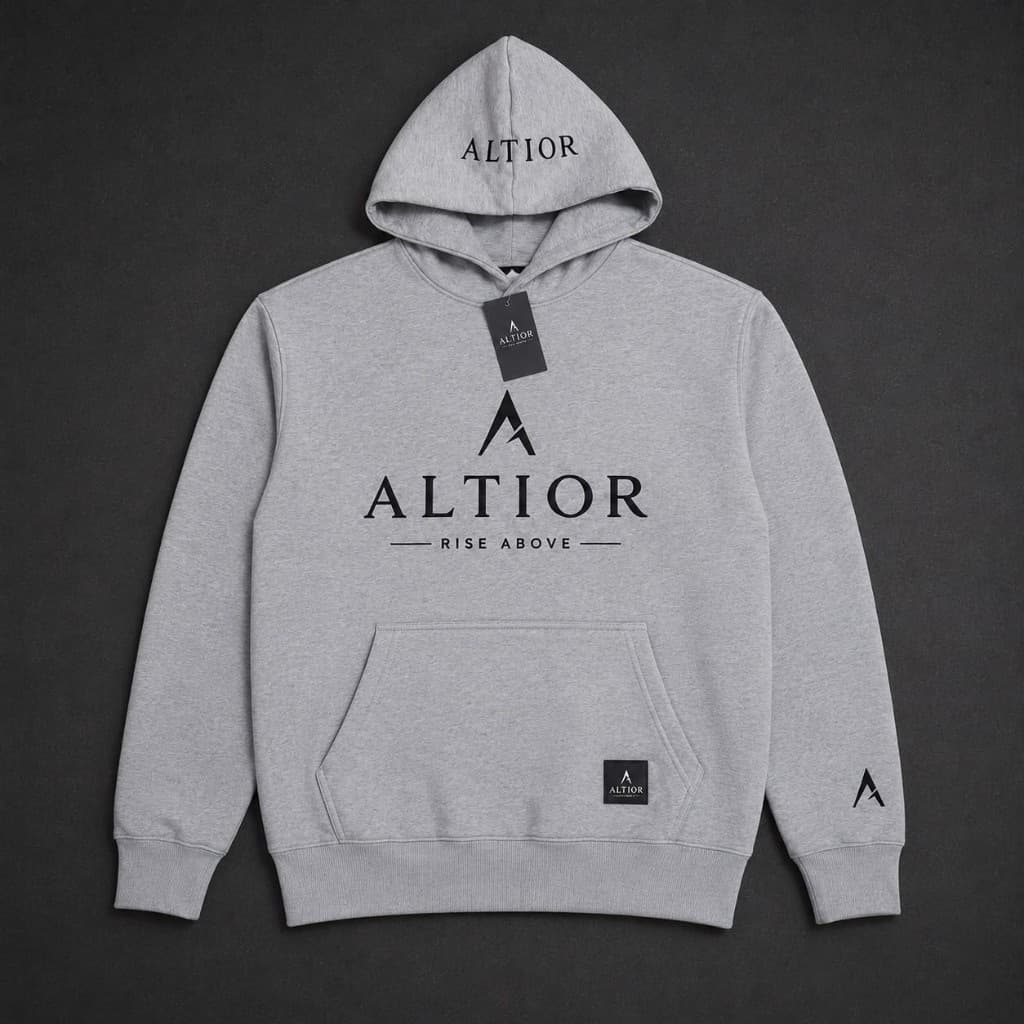 ALTIOR Ascend Tracksuit Set hoodie — ASCEND Titanium Set (Grey with black detailing)